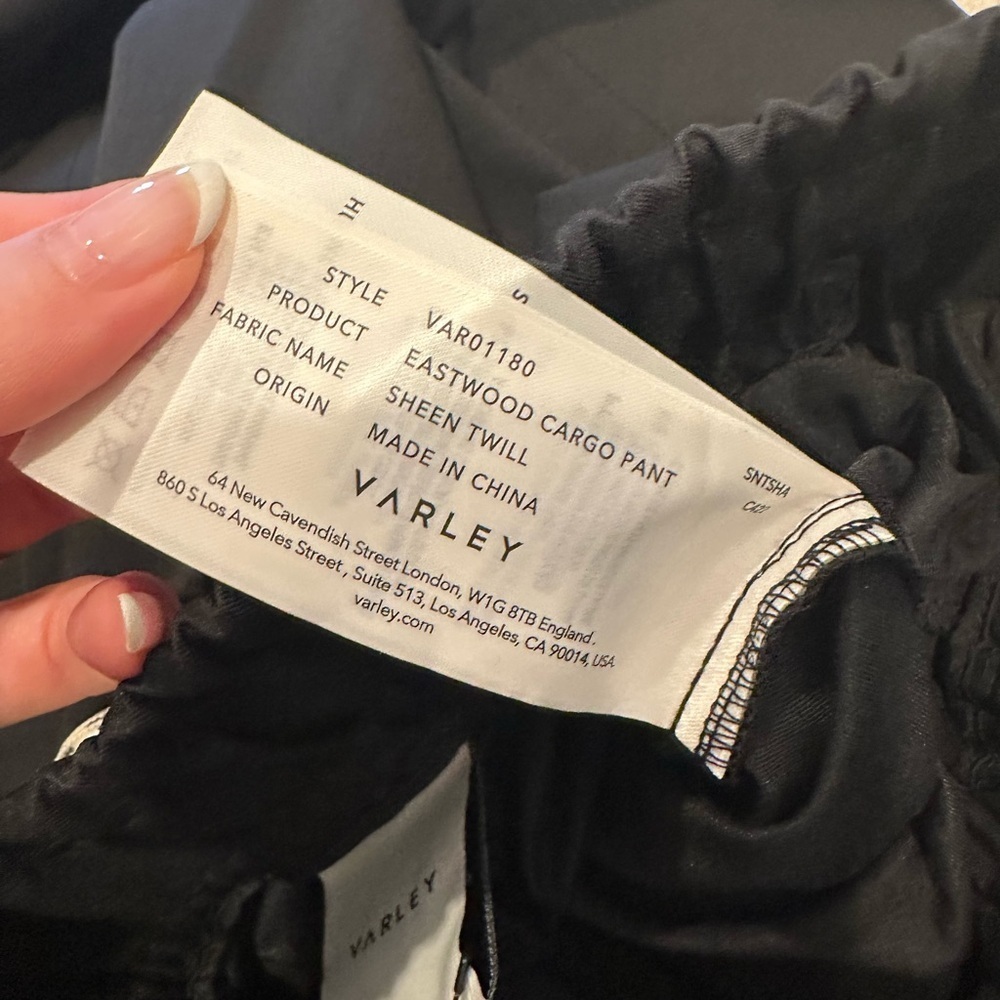 Varley black Eastwood cargo pants XS NWT - Picture 5 of 6